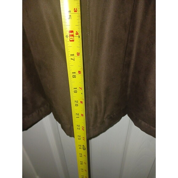 London Fog Men's Brown suede like jacket Quilt Lined Zipper Works Size‎ Large - Picture 15 of 15